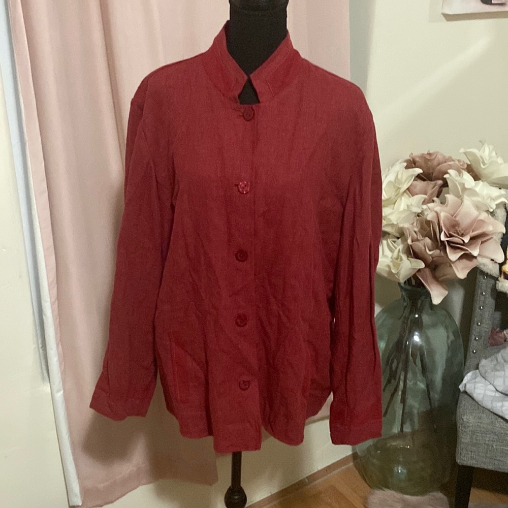 🧥 red coldwater creek jacket!